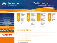 Tablet Screenshot of inseta.org.za